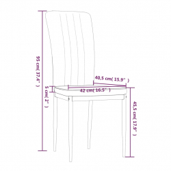 Krzesła stołowe, 2 szt., kremowe, obite aksamitem