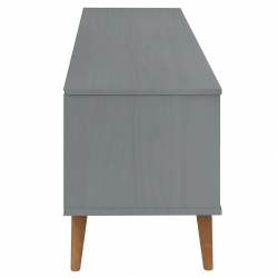 Szafka pod telewizor, szara, 158x40x49 cm, lite drewno sosnowe