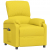 Elektryczny fotel masujący, jasnożółty, obity tkaniną
