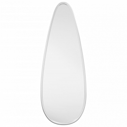 Lustro ścienne, srebrne, 40x15 cm