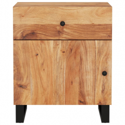 Szafka nocna, 50x33x60 cm, lite drewno akacjowe