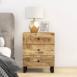 Szafka nocna, 50x33x62 cm, lite drewno mango