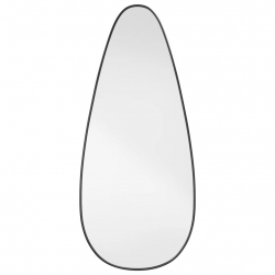 Lustro ścienne, czarne, 80x35 cm