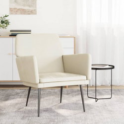 Fotel, kremowy, 62x79x79 cm, obity aksamitem