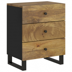Szafka nocna, 50x33x62 cm, lite drewno mango