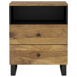 Szafka nocna, 50x33x62 cm, lite drewno mango