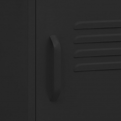 Szafki nocne, 2 szt., czarne, 35x35x51 cm, stalowe