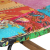 Fotel z podnóżkiem, kolorowy, płócienny patchwork