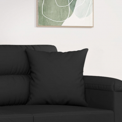 Poduszki ozdobne, 2 szt., czarny, 40x40 cm, mikrofibra