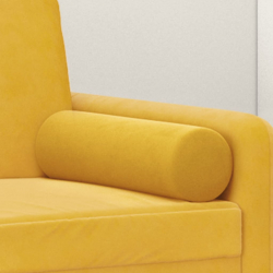 Poduszki ozdobne, 2 szt., żółty, Ø15x50 cm, aksamit