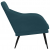 Fotel, niebieski, 63x76x80 cm, obity aksamitem