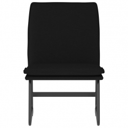 Krzesło wypoczynkowe, czarne, 52x75x76 cm, obite tkaniną