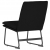 Krzesło wypoczynkowe, czarne, 52x75x76 cm, obite tkaniną