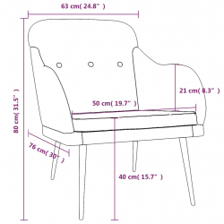 Fotel, czarny, 63x76x80 cm, obity tkaniną