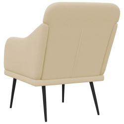 Fotel, kremowy, 63x76x80 cm, obity tkaniną