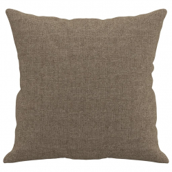 Poduszki ozdobne, 2 szt., kolor taupe, 40x40 cm, tkanina