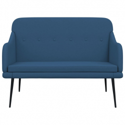 Ławka, niebieska, 110x76x80 cm, obita tkaniną