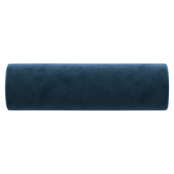 Poduszki ozdobne, 2 szt., niebieski, Ø15x50 cm, aksamit