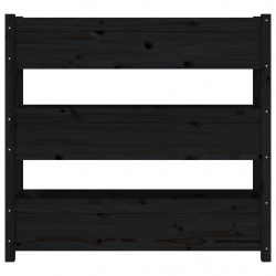 Donica, czarna, 112x25x104,5 cm, lite drewno sosnowe