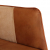 Fotel bujany, brązowy, skóra naturalna i płótno
