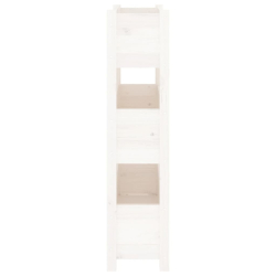 Donica, biała, 77x25x104,5 cm, lite drewno sosnowe
