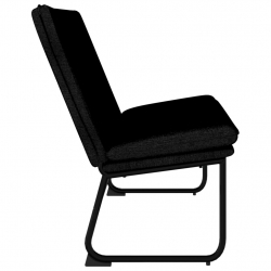 Ławka, czarna, 100x75x76 cm, obita tkaniną