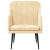 Fotel, kremowy, 63x76x80 cm, obity aksamitem