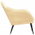 Fotel, kremowy, 63x76x80 cm, obity aksamitem