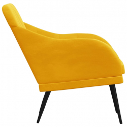 Fotel, żółty, 63x76x80 cm, obity aksamitem