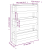 Donica, czarna, 77x25x104,5 cm, lite drewno sosnowe