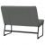 Ławka, ciemnoszara, 100x75x76 cm, obita tkaniną