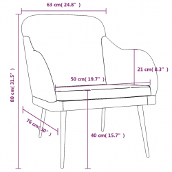 Fotel, ciemnoszary, 63x76x80 cm, obity aksamitem