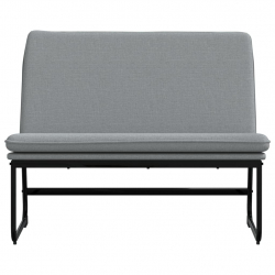 Ławka, jasnoszara, 100x75x76 cm, tapicerowana tkaniną