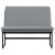 Ławka, jasnoszara, 100x75x76 cm, tapicerowana tkaniną