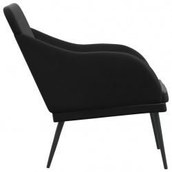 Ławka, czarna, 110x76x80 cm, obita aksamitem
