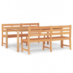 3-częściowy zestaw mebli ogrodowych, lite drewno tekowe