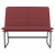 Ławka, winna czerwień, 100x75x76 cm, obita sztuczną skórą