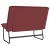 Ławka, winna czerwień, 100x75x76 cm, obita sztuczną skórą