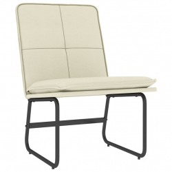 Krzesło wypoczynkowe, kremowe, 54x75x76 cm, sztuczna skóra