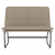 Ławka, cappuccino, 100x75x76 cm, tapicerowana sztuczną skórą