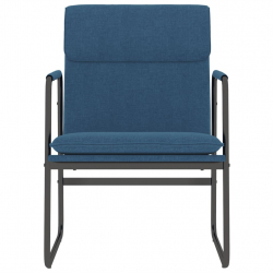 Krzesło wypoczynkowe, niebieskie, 55x64x80 cm, obite tkaniną