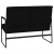 Ławka, czarna, 100x64x80 cm, obita tkaniną
