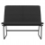 Ławka, czarna, 100x75x76 cm, tapicerowana sztuczną skórą