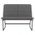 Ławka, szara, 100x75x76 cm, tapicerowana sztuczną skórą