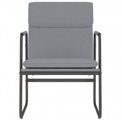 Krzesło wypoczynkowe, jasnoszare, 55x64x80 cm, obite tkaniną