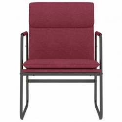 Krzesło wypoczynkowe, winna czerwień, 55x64x80 cm, tkanina