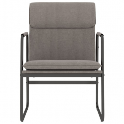 Krzesło wypoczynkowe, kolor taupe, 55x64x80 cm, obite tkaniną