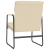 Krzesło wypoczynkowe, kremowe, 55x64x80 cm, obite tkaniną