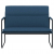 Ławka, niebieska, 100x64x80 cm, obita tkaniną