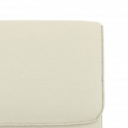 Krzesło wypoczynkowe, kremowe, 55x64x80 cm, sztuczna skóra